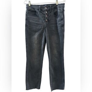 J.Crew Distressed Black High Rise Vintage Straight Jeans - 29/8